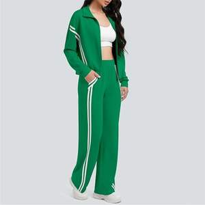 Conjunto Deportivo de Sudadera con Capucha y Pantalones Largos Estampados de Cintura Alta para Mujer, para Yoga y Fitness - Product Image 4