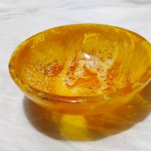 Tazón para servir de resina amarilla HECHO A MANO en 300 piezas Tazón de madera y resina en línea al mejor precio Tamaño personalizado Hecho EN LA India - Product Image 2