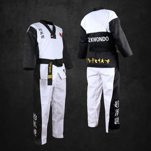 Fabricante de fábrica de artes marciales peso ligero cómodo Taekwondo Karate uniforme por maximizar el desgaste - Product Image 6