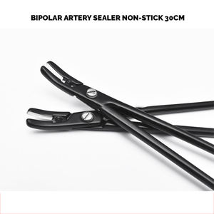 Pinzas selladoras de arteria bipolar antiadherentes negras, punta fina a la venta para ligadura, punta fina, abrazadera Bi de sellado de arteria bipolar de 280mm - Product Image 4