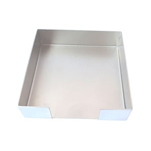 Plateau à serviettes rectangulaire en acier inoxydable moderne, de haute qualité, élégant, fait à la main, organisateur de table, fête de Noël, meilleur prix indien - Product Image 1