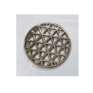 Aluminum Handmade Customized Bulk New Style Unique Decorative Tabletop <b>Trivet</b> Brass EPL Gold Color Coaster Stand Pad Customized - Product Image 1