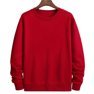 Sweatshirts d'hiver pour hommes de haute qualité, respirants, en molleton personnalisé, 100% coton, coupe ample, uni, teinture unie, ourlet côtelé - Product Image 1