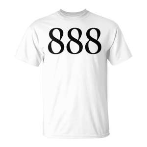 Camiseta con Número 888 de Abundancia Angelical, Ropa Promocional Inspirada en la Riqueza con Diseño de Números Angélicos - Product Image 1