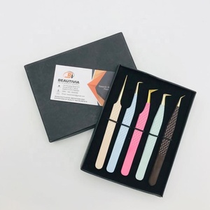 Pinzas profesionales de Extensión de pestañas de acero inoxidable con revestimiento de Color personalizado de alta calidad probadas a mano-Venta al por mayor - Product Image 6