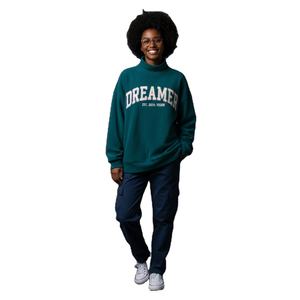 Sweat-shirt en molleton surdimensionné pour femme de haute qualité personnalisé, hiver, automne, manches longues, coton, épaules tombantes, motif uni, option devant - Product Image 1