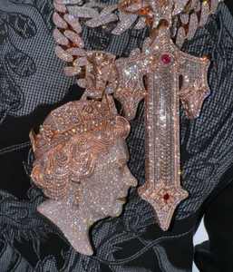 Customized Queen's Scepter Sword <b>Pendant</b> VVS Moissanite <b>Cross</b> <b>Pendant</b> Pass Diamond Test Solid Silver Heavy <b>Pendant</b> Jewelry - Product Image 1