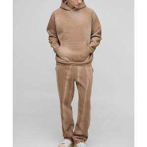 ชุดวอร์มสองชิ้นสำหรับวิ่งขนแกะผ้าฝ้าย100% สำหรับผู้ชายชุดวิ่งออกกำลังกายระบายอากาศได้ดี - Product Image 1