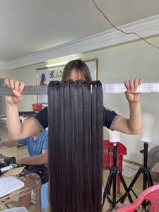 Cabello liso de hueso más vendido Proveedores de cabello liso natural virgen sin procesar Cabello crudo alineado con cutícula vietnamita - Product Image 5