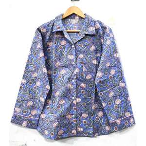 Ensemble de pyjama d'été en coton doux à imprimé floral pour femmes - Séchage rapide, respirant, confort quotidien, vêtements de maison élégants - Product Image 2