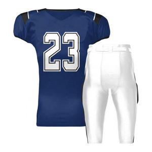 Uniforme de Fútbol Americano Personalizado con Diseño Impreso, de Alta Calidad, 360g, Unisex, Conjunto de Jersey y Pantalones Cortos, 100% Poliéster, Venta Caliente - Product Image 2