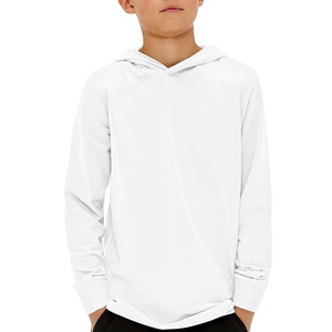 Sweat-shirt à capuche unisexe bleu marine, coupe classique, tricoté, couleur unie, décontracté, manches longues, pour l'automne - Product Image 3