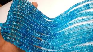 Cuentas Redondas Lisas de Topacio Azul Suizo Natural de 8 mm, Se Venden por Hebra de 8 Pulgadas de Largo, Cuentas de Piedras Preciosas - Product Image 2