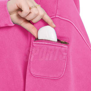 Suéter de gran tamaño Sudaderas con capucha de lavado ácido para mujer Ropa de calle de alta calidad Sudaderas con capucha de lavado ácido - Product Image 6