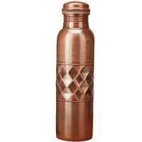 Bouteille d'eau en cuivre martelé de 500 ml, type paille, avec poignée, sans BPA, écologique, compatible lave-vaisselle, unisexe, haute qualité, best-seller