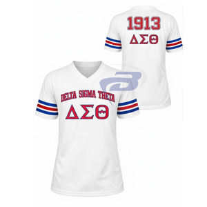 Camiseta de malla para mujer Delta Sigma Theta Sorority 1913, color azul real, ecológica, transpirable, con logo frontal simple - Product Image 1