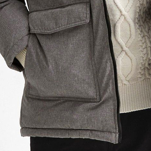 2025 Parka de invierno a prueba de viento para hombre, chaqueta de Color sólido con cremallera, prendas de vestir informales impermeables, chaqueta de talla grande para hombre - Product Image 4