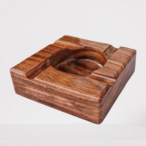 Classic Design Walnut Wood Cigar <b>Ashtray</b> | Groove Style | Wholesale | Custom Engraved Logo - Product Image 2