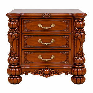 Cama de Madera de Teca Sólida Hecha a Mano Maharaja Palace, Cama Victoriana de Caoba Maciza Tallada a Mano, Tamaño King, Tapicería Acolchada, USA - Product Image 4
