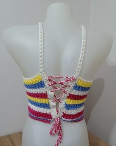 Crop au crochet, Bikini au crochet, Crop Top au crochet, Beach Wearing, Festival Crop - Product Image 2
