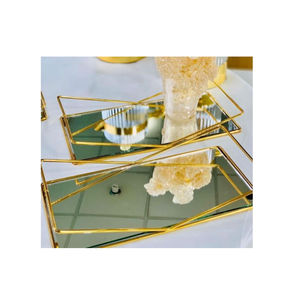 Bandeja plateada de calidad superior Forma y tamaño personalizados Bandeja de postres de último diseño Bandeja para servir té y café a buen precio - Product Image 4