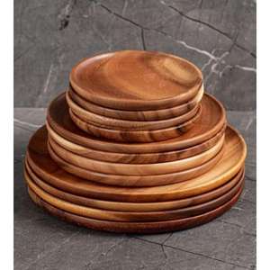 Nueva bandeja de servicio de madera hecha a mano con detalles exquisitos y una bandeja de servicio de metal y madera de diseño atemporal - Product Image 3