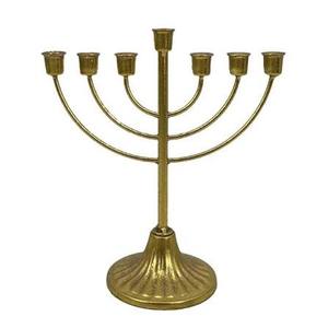 Wholesale Menorah Candle <b>Holder</b> with Classic 9 Arms Design Best Gold Finish Stand for Christmas Available in Aluminum <b>Brass</b> - Product Image 3