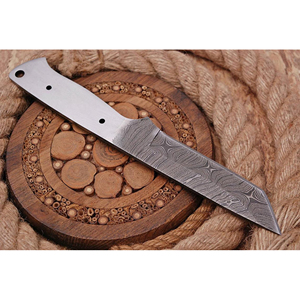 Cuchillo tanto de acero de Damasco al por mayor, cuchillas en blanco con Funda de cuero, cuchillo de caza de primera calidad, suministros para compras a granel - Product Image 4