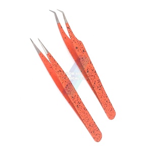 Vente chaude en acier inoxydable pince à sourcils haute qualité maquillage soins de beauté rose peinture beauté cils pince à épiler - Product Image 1