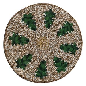 Manteles individuales con cuentas Ajuste de mesa Alfombrilla bordada de algodón redonda Artesanía hecha a mano Fábrica Exportador directo Proveedor mayorista a granel - Product Image 1