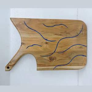 Antique Shape Designer Wooden & Resin Chopping <b>Board</b> With Kitchen <b>Tools</b> Customized Fruits Vegetables Cheese Cutting <b>Board</b> - Product Image 1