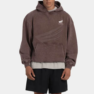 Sweat-shirts en coton 100% uni, lavage à la pierre, légers, de haute qualité, basiques pour hommes, design personnalisé - Product Image 1