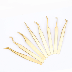 Pince à cils professionnelle en acier inoxydable de haute qualité applicateur d'embouts de fibres renouvelables pour les extensions de cils de Volume - Product Image 1