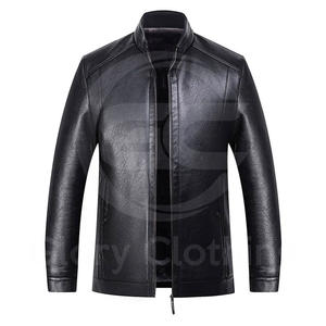 แจ็คเก็ตหนังผู้ชาย สไตล์ยอดนิยมสำหรับฤดูใบไม้ร่วง แจ็คเก็ตหนังผู้ชายขายส่ง แฟชั่นเท่ห์ ซิปหนัง PU แจ็คเก็ตผู้ชาย - Product Image 1