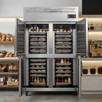 Congélateur vertical robuste à refroidissement par air, congélation rapide, avec grille à casseroles en acier inoxydable, pour cuisine commerciale