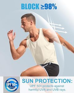 Men brown sports <b>vest</b> sleeveless gym workout tank top breathable quick dry fitness activewear for <b>running</b> training - Product Image 4