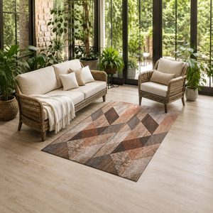 RUGS DEPOT LXDP-0693 Wholesale Red Burgundy Designer Pattern Digital Printed Machine Washable Chenille Area Rug Non <b>Slip</b> - Product Image 6