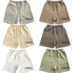 Wholesale Cotton Fleece Men's Cargo Shorts-Elastic Waist Quick Dry Breathable Custom Fashion Loose Fit Patch Pockets - Product Image 1