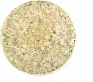 Vente chaude Citrine Naturelle Orgonite Plaque Ronde Croix et Symbole D'amour Disque De Charge D'énergie pour Chakra Guérison Méditation Vente - Product Image 3