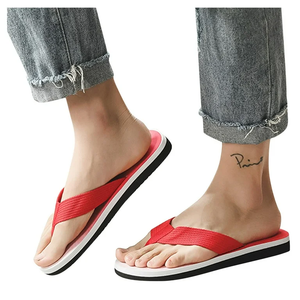 Tongs pour femmes à impression personnalisée à faible coût pantoufle de plage d'été pour hommes femmes pantoufle de plage bleu uni - Product Image 2