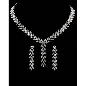Compre Conjuntos de Collares de Plata de Ley 925 de Primera Calidad para Mujer, Chapados en Oro con Circonita, Perla, Diamante y Oro Rosa para Fiestas y Bodas - Product Image 3
