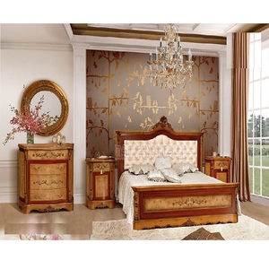 Muebles de Dormitorio Modernos de Madera de Teca Tallada a Mano, Acabado en Madera Natural, Muebles de Dormitorio Tallados a Mano con Aspecto Elegante - Product Image 1