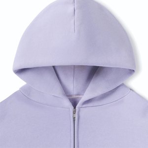 Sweat à capuche unisexe en polaire zippé avec capuche réglable Poches en polyester/coton pour les activités de plein air en hiver - Product Image 2