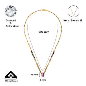 Urban Glow Modern Gold Mangalsutra <b>Fine</b> Beaded <b>Necklace</b> - Product Image 6