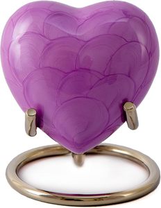 Royal Rapture Heart Urn for Ashes Funeral <b>Memorial</b> Cremation <b>Keepsake</b> With Stand - Product Image 1