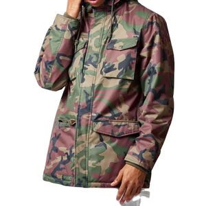 Chaqueta Cortavientos Deportiva Personalizada para Hombre, de Lona, para Actividades al Aire Libre, Impermeable, Térmica, con Cuello Alto y Logotipo Frontal - Product Image 1