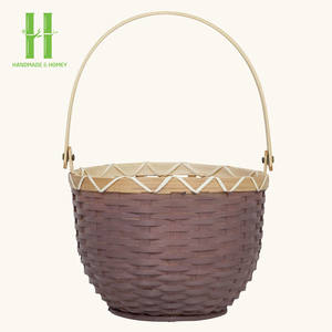 BEST SELLER High Quality Easter <b>Egg</b> Basket Rattan Festival Gift Basket Bamboo Woven Storage Basket for Home Decoration - Product Image 4
