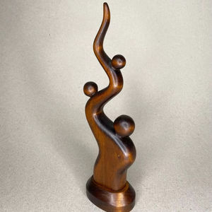 Sculptures de figurines en bois massif poli de style nautique créatif pour la décoration de la maison - Product Image 1