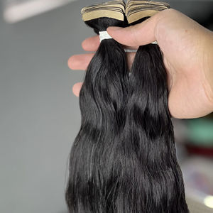 CDYHAIRVN Extensions de cheveux naturels à bandes adhésives, ondulés, cheveux vietnamiens bruts, sans mélange, double trame, sans couture, aspect naturel, qualité salon - Product Image 1
