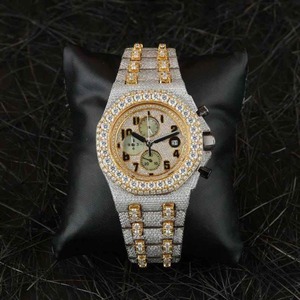 Reloj de Diamantes de Lujo con Incrustaciones de Oro de Primera Calidad para Hombre, Estilo Casual para Club y Noche, Disponible a Precio de Fábrica - Product Image 2